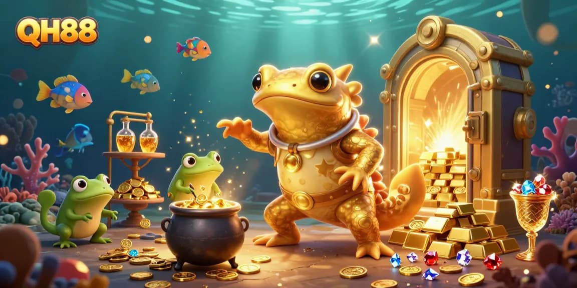 QH88 players immerse in an underwater fishing experience to win exciting prizes.