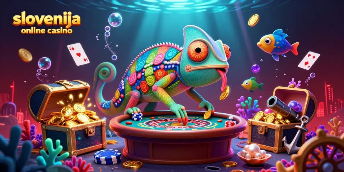 V plavajočem 3D slovenija spletni casino prizoru se v znosnem igralniškem vzdušju vrti izjemen kameleon med bogato ponudbo iger.