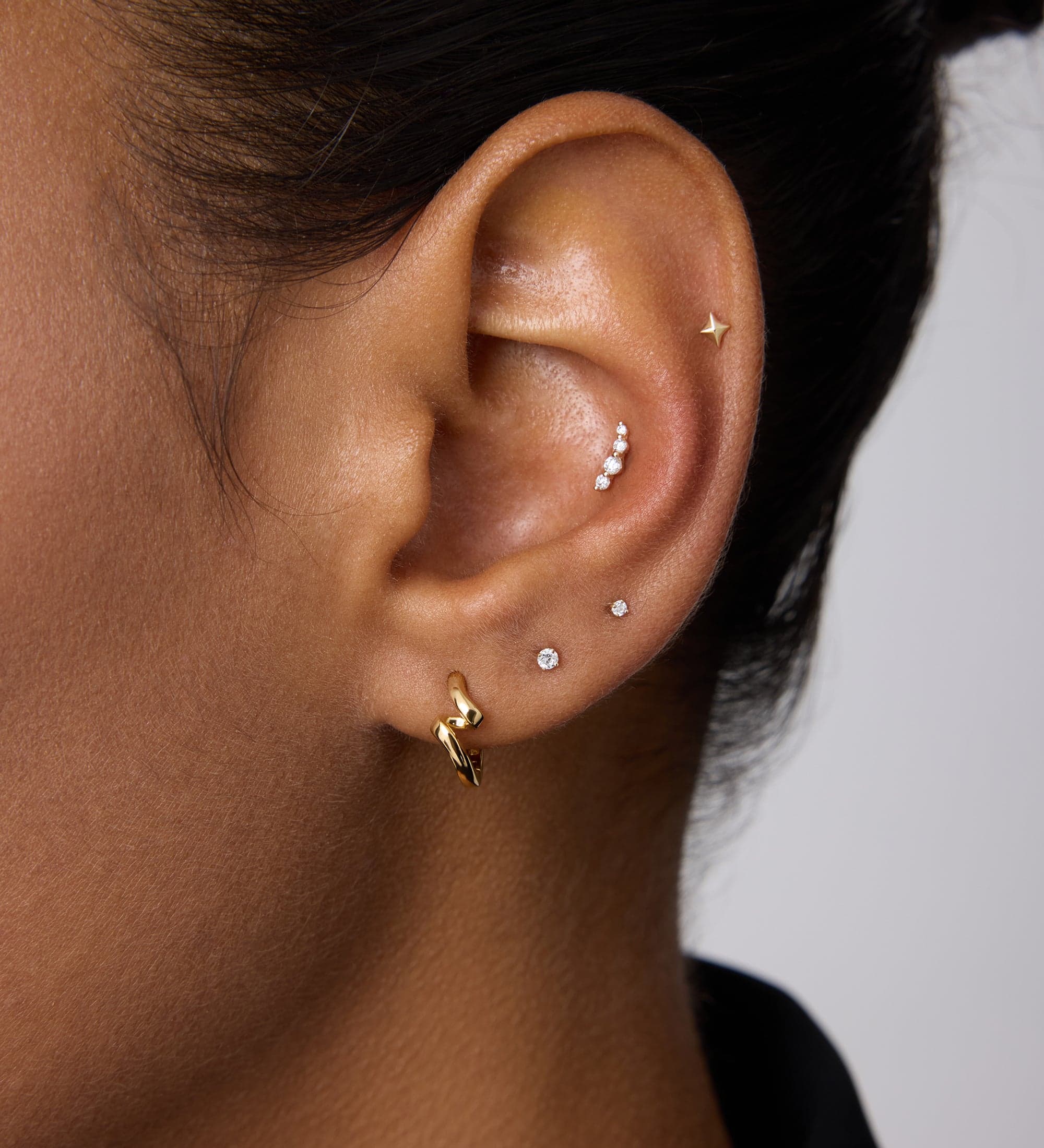 Diamond gold hoop earrings | Radiant Luxury for Every Occasion