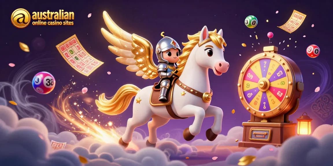 Players enjoy australian online casino sites while exploring vibrant 3D gambling elements in a festive scene.
