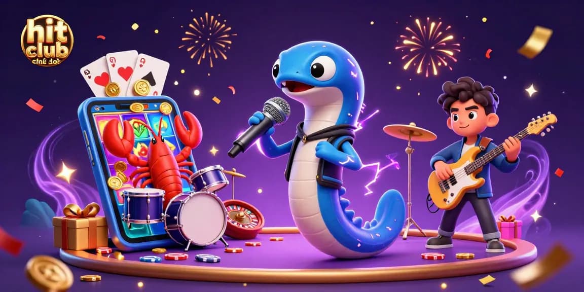 Experience the underwater excitement of hit club chính thức, featuring a DJ eel and vibrant casino elements.