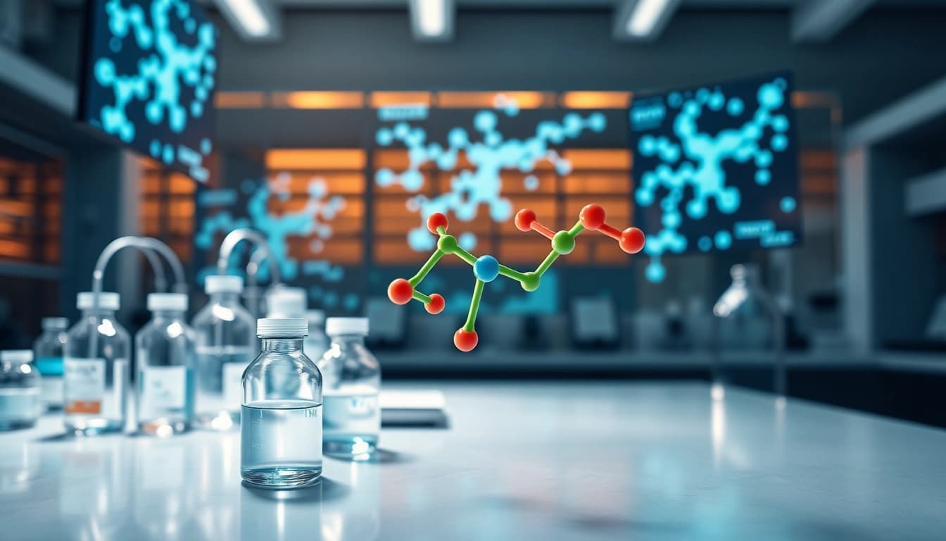 Visual representation showcasing Ion Peptides in a contemporary laboratory setting with scientific tools.