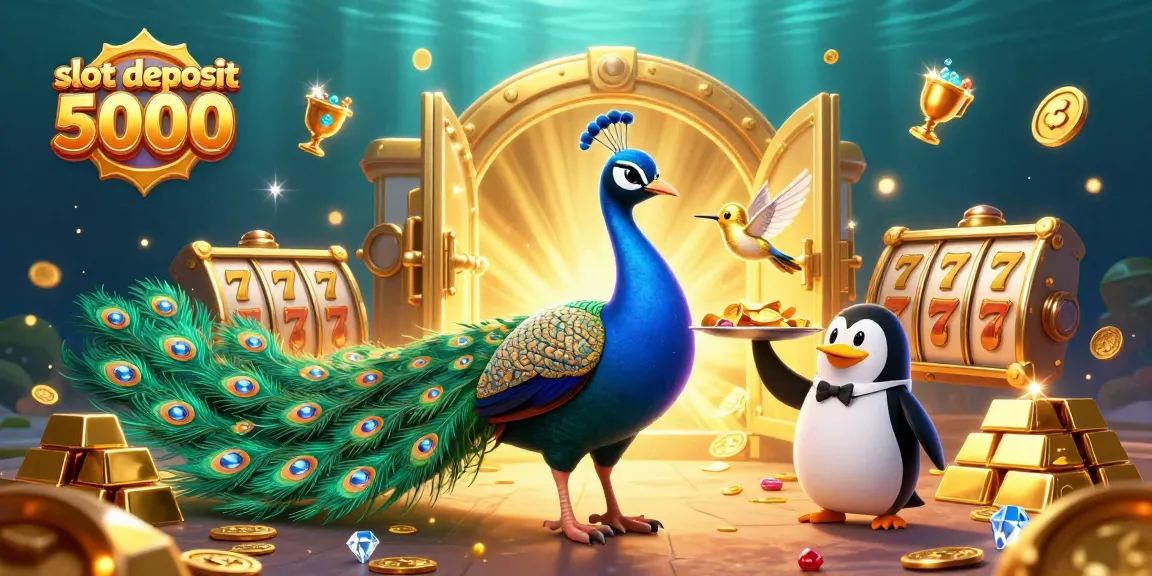 Experience thrilling wins at slot deposit 5000 casino with vibrant characters and sparkling treasures.