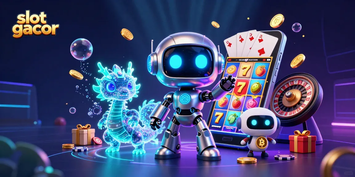 Experience the thrill of slot gacor games with vibrant visuals and digital characters in the casino world.