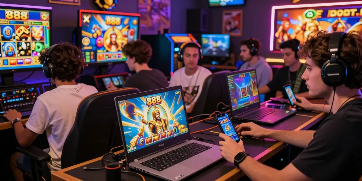 Players enjoying the 888 slot game in an engaging online gaming environment with vibrant graphics and excitement.