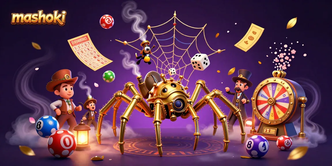 Catch the excitement of mashoki gambling with a vibrant, dynamic casino 3D illustration.