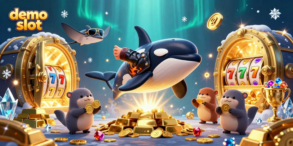 Engage with the ultimate demo slot experience featuring vibrant orca, stingray, and sea otters in an underwater treasure scene.