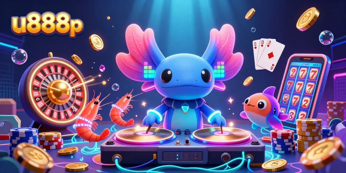 Engage in thrilling gameplay at u888p with a vibrant underwater casino scene full of excitement and energy.