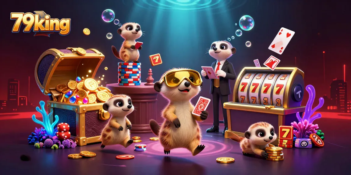Win big with 79king in an exhilarating casino adventure featuring meerkats among explosive treasures.