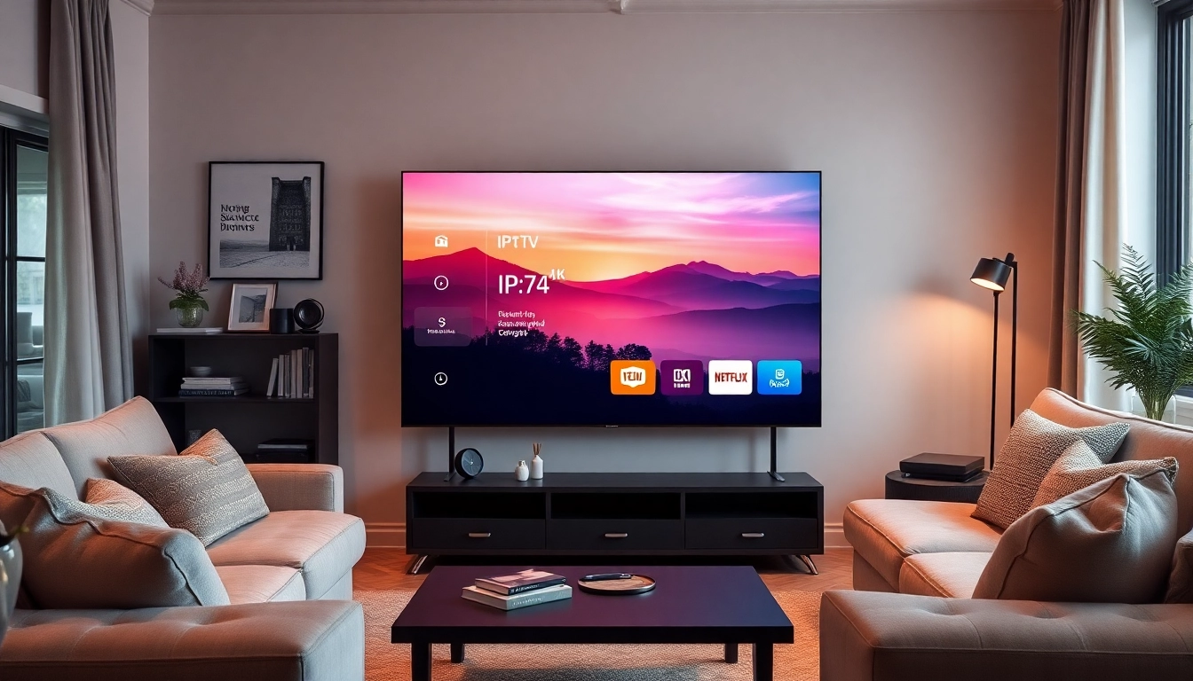 Stream IPTV Norway from a cozy modern living space with a vibrant 4K display.