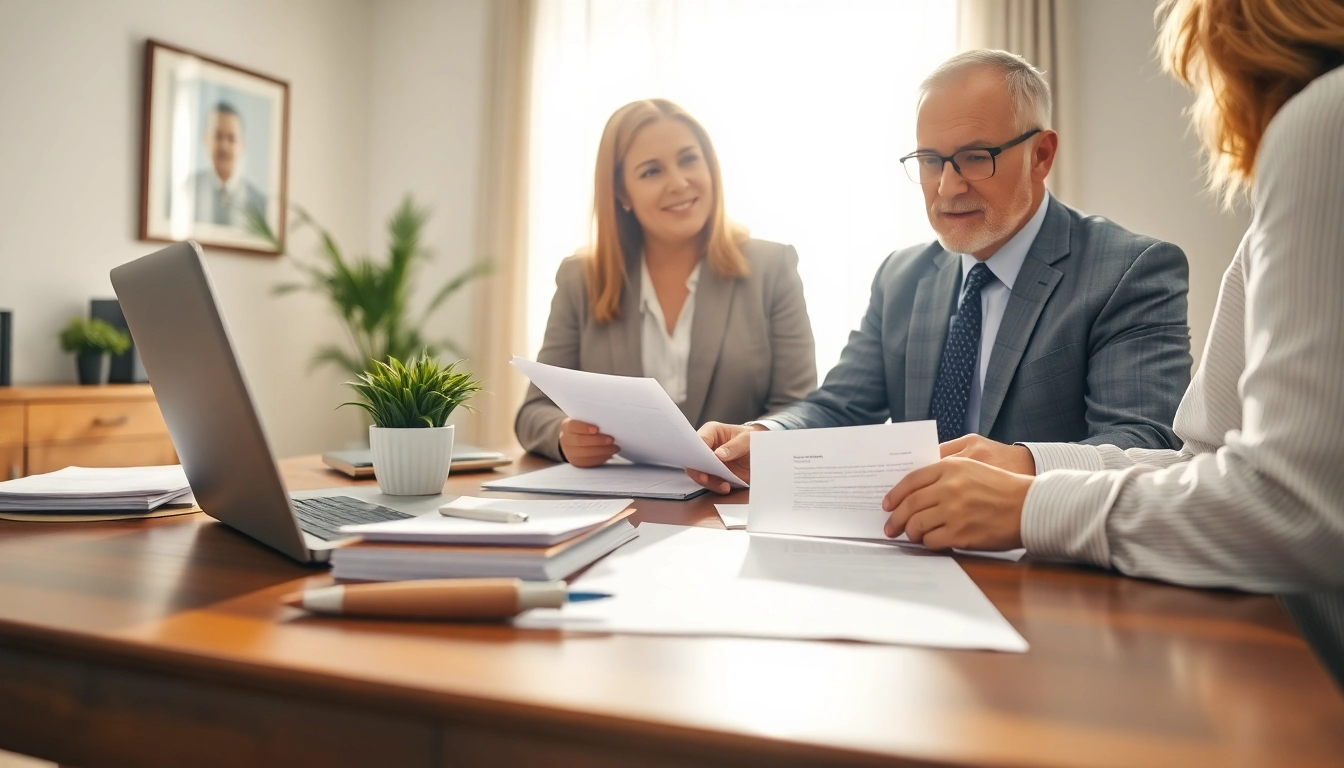 Understanding probate with a professional review of estate documents in a welcoming office atmosphere.