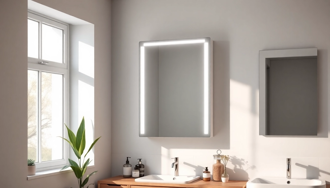 Ein badezimmer spiegelschränke beleuchtung zeigt modernes Design und integrierte Beleuchtung in einem stilvollen Badezimmer.