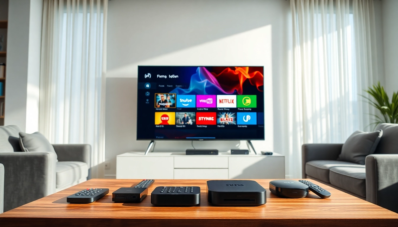 Engaging IPTV free trial display in a modern living room showcasing vibrant channel options.