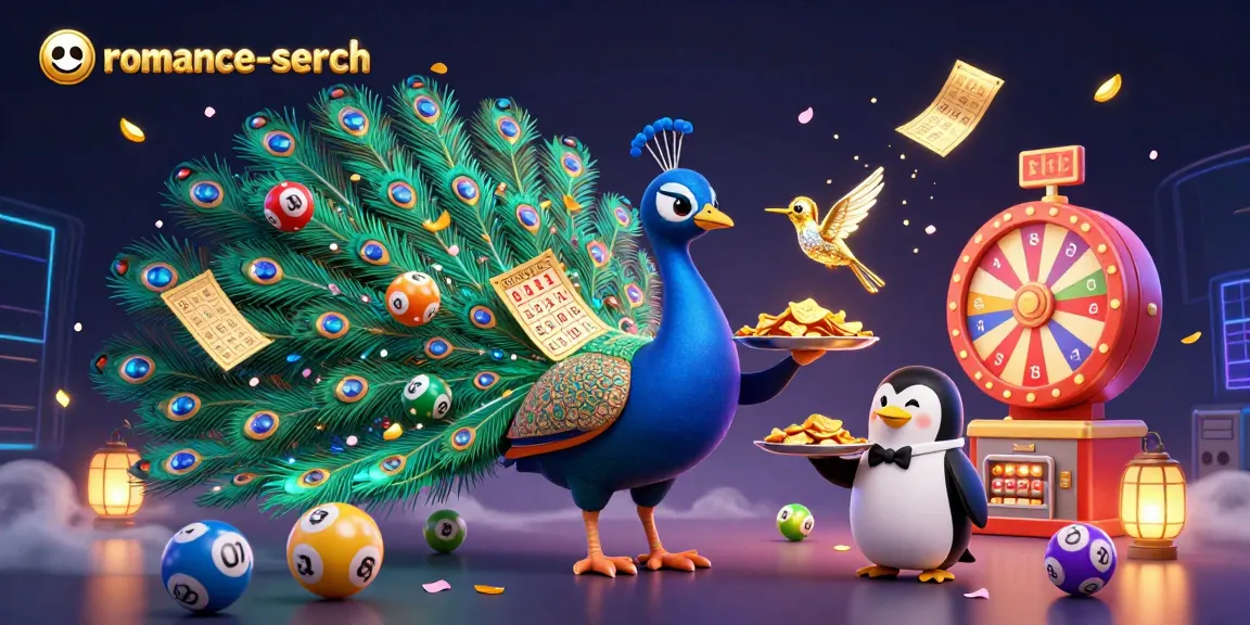 Spin the wheel and win big with romance-search in a vibrant casino-themed illustration filled with dynamic elements.