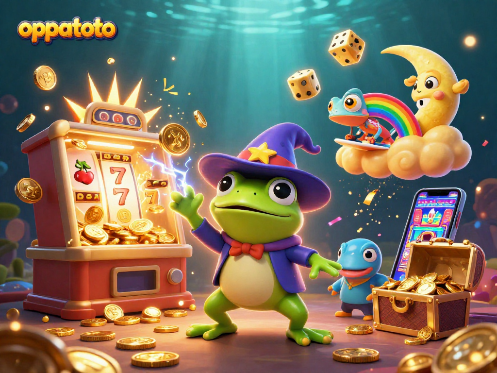 Join oppatoto for thrilling casino action while winning gold coins amidst magical characters.