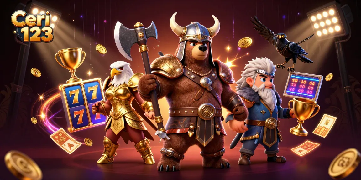 Ceri 123 showcases a thrilling slot game scene with dynamic elements and engaging characters in a captivating casino setting.