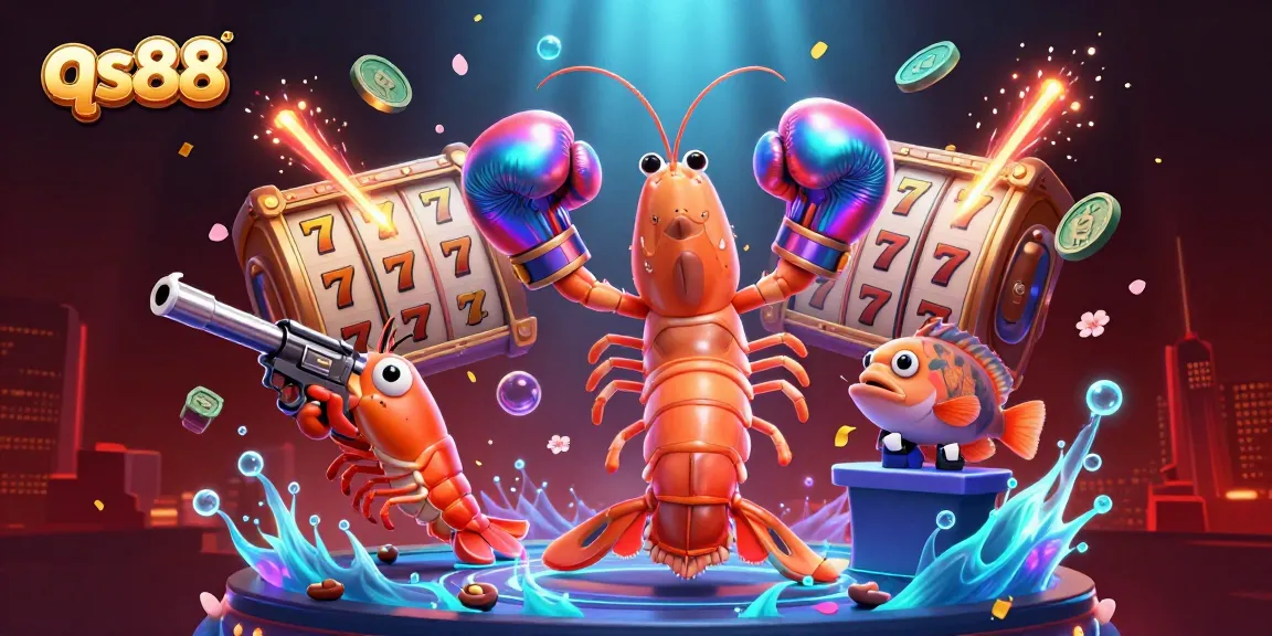 Engage with qs88's dynamic casino scene featuring vibrant characters and exciting gaming elements.