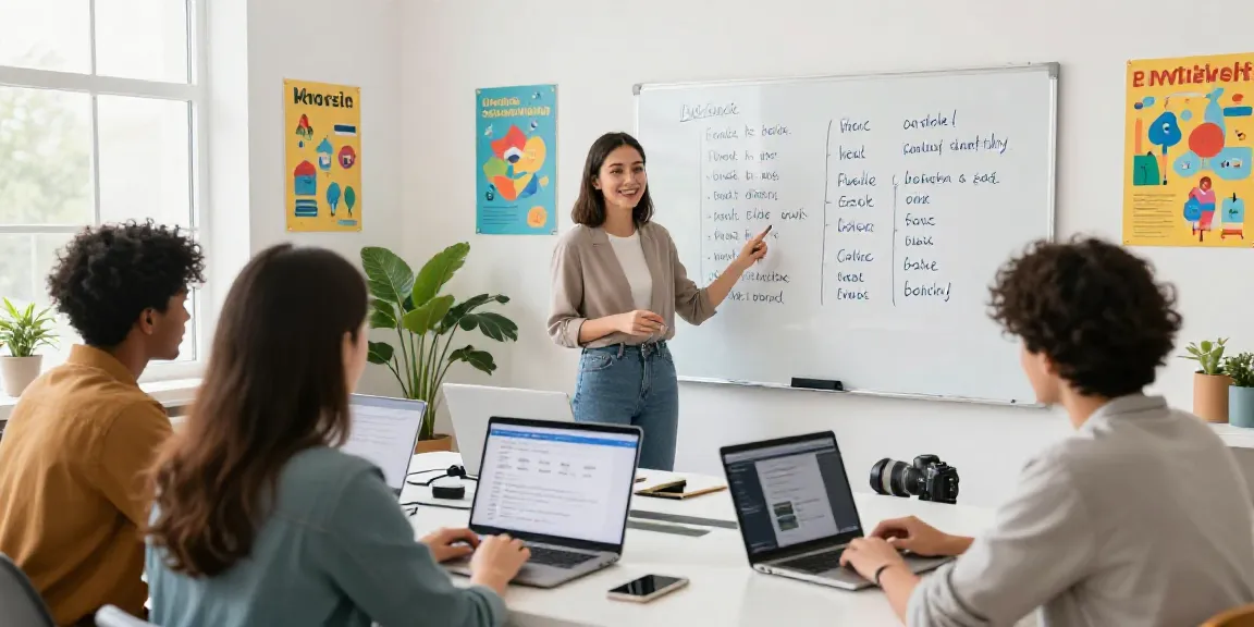Situs toto language learning classroom with diverse students engaged in interactive lessons.