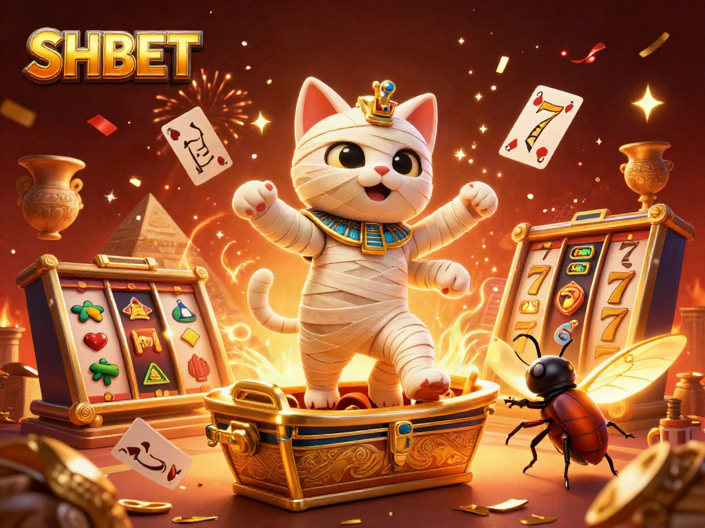 Experience thrilling wins at SH BET with a lively casino scene featuring exotic symbols and characters.