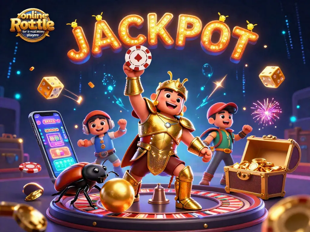 Experience thrilling online roulette for Australian players with vibrant 3D characters and casino elements.