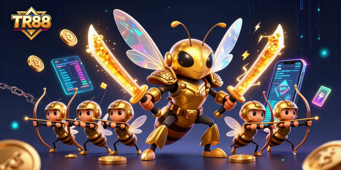 Engage with the thrilling atmosphere of TR88, where samurai hornets lead a gaming adventure filled with crypto excitement.