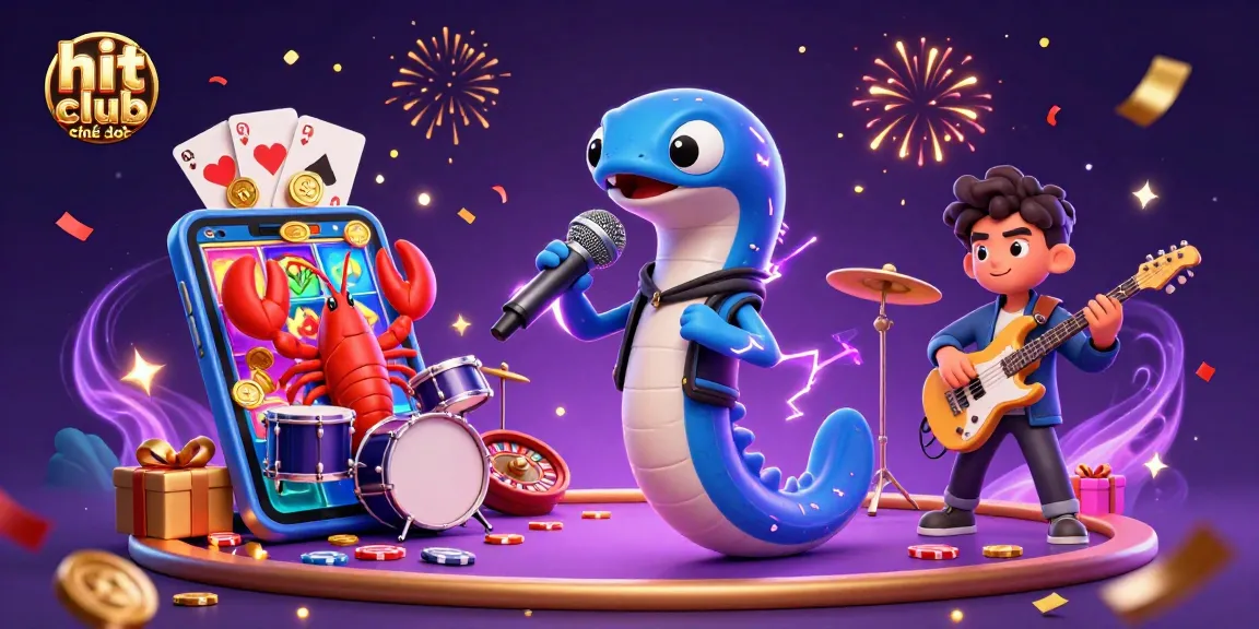 Experience the underwater excitement of hit club chính thức, featuring a DJ eel and vibrant casino elements.