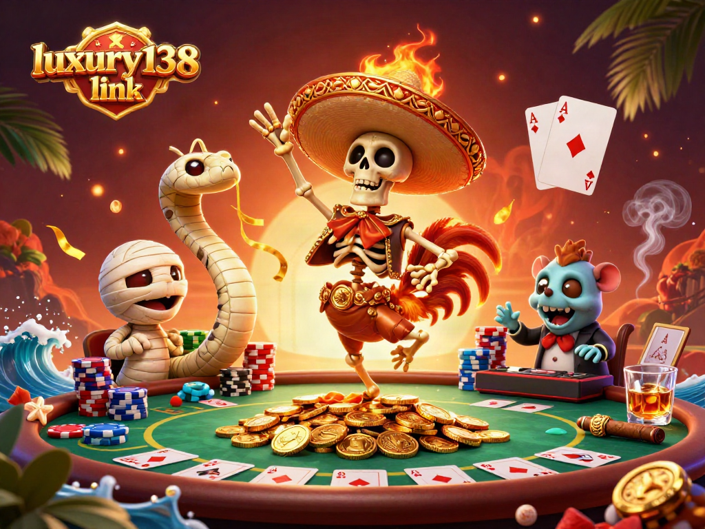 Menggunakan luxury138 link, mari kita lihat skeleton mariachi merayakan kemenangan di kasino online penuh warna dengan suasana yang ceria.