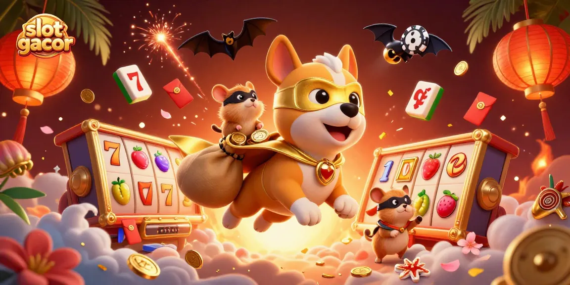 Embrace the excitement of slot gacor with our vibrant 3D casino adventure illustration.