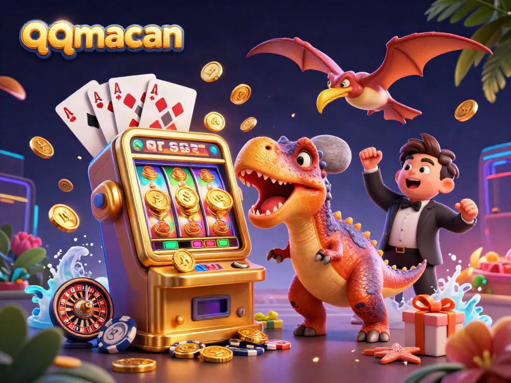 Experience big wins with qqmacan as dinosaurs engage in epic casino action!