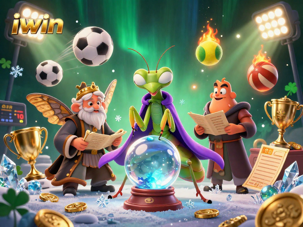 Experience the thrill of iwin with dynamic sports betting elements in this vibrant casino illustration.