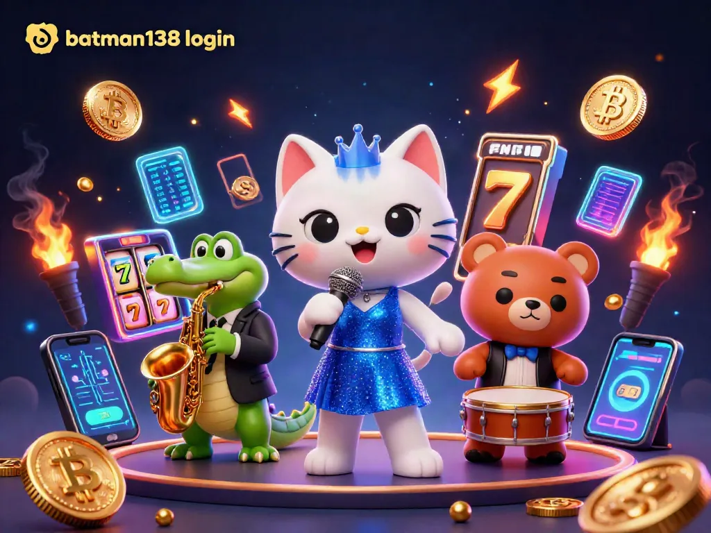 Experience the thrill of batman138 login with vibrant casino characters and dynamic gaming visuals.