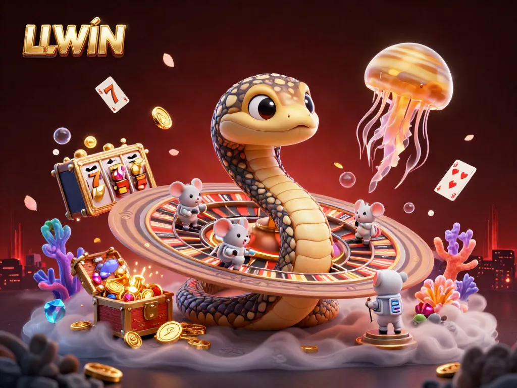 Experience the thrilling world of LLWIN with an exciting cosmic casino scene featuring animated space characters.