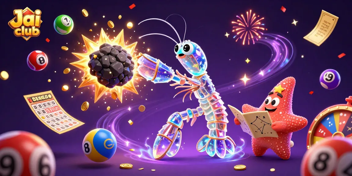 Experience thrilling wins at Jai club with a vibrant 3D casino illustration showcasing dynamic games and prizes.
