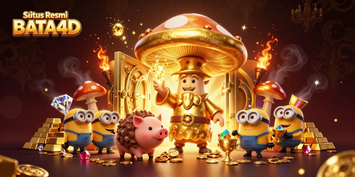 Engage in thrilling gameplay at Situs Resmi BATA4D with vibrant casino-themed illustration featuring magical characters.