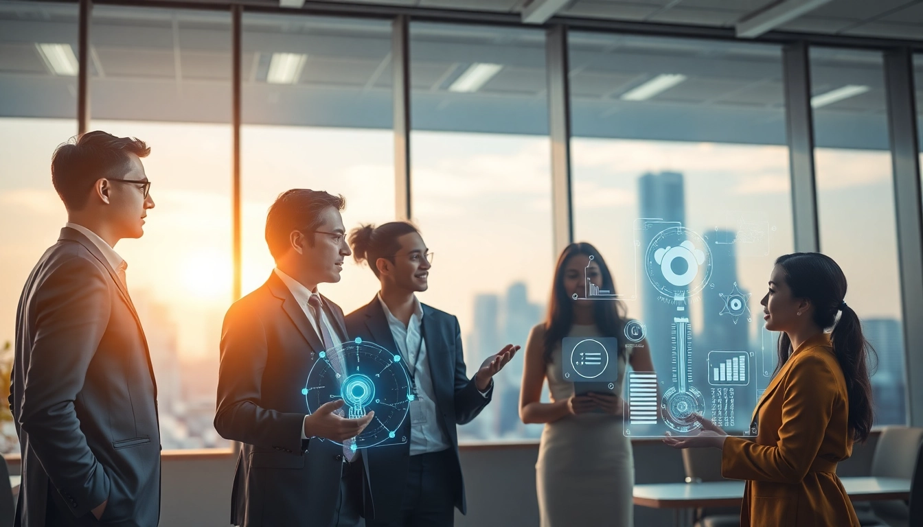 AI agents illustrating decision-making in a modern office environment.
