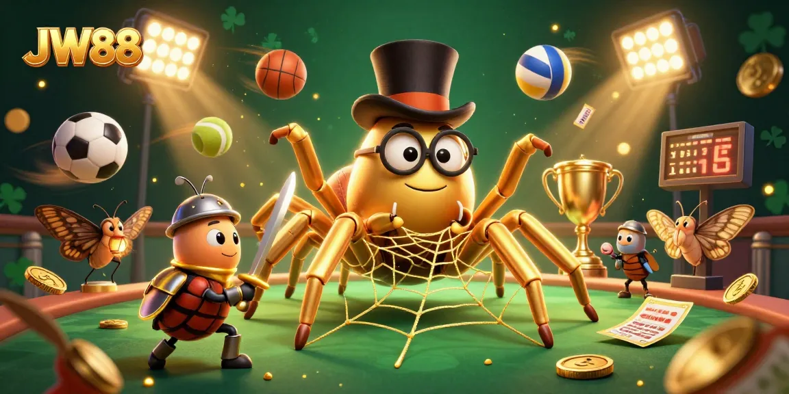 Experience thrilling gaming action at JW88 with giant characters amidst vibrant casino elements.