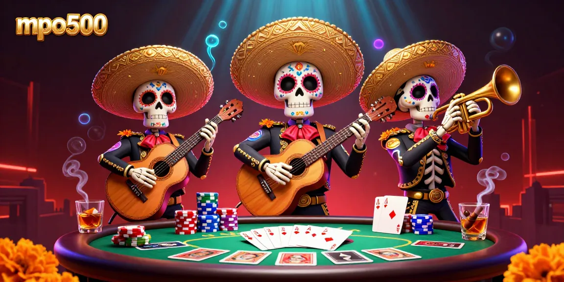 Play poker excitingly with mpo500 while enjoying the Day of the Dead mariachi band atmosphere