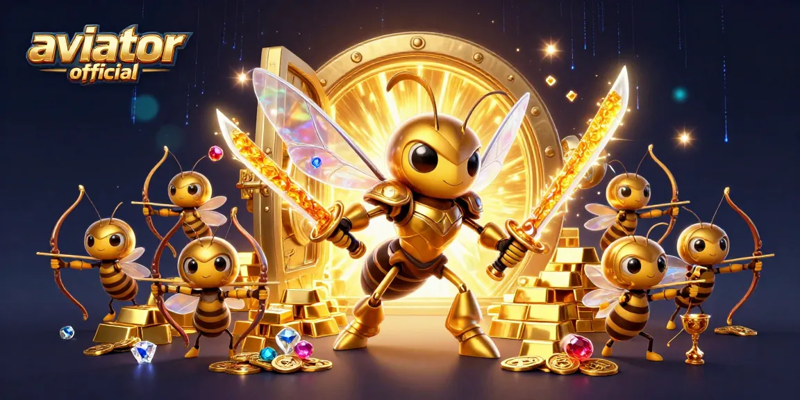 Capture the excitement of aviator official as the golden hornet and bee archers navigate thrilling casino treasures.