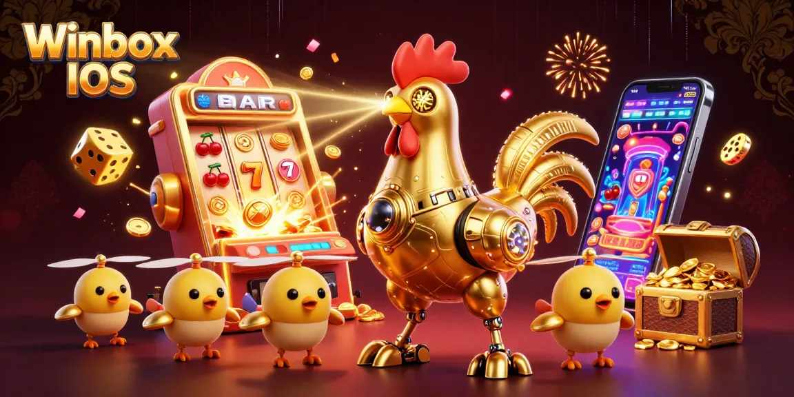 Engage with Winbox iOS for an exciting mobile gaming experience featuring vibrant slot elements.
