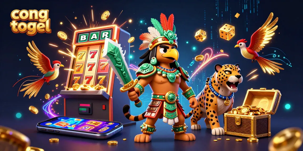 Join the excitement of cong togel with 3D characters celebrating casino jackpots and thrills!